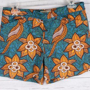 Athropologie Parrot Floral Print Shorts Size 8